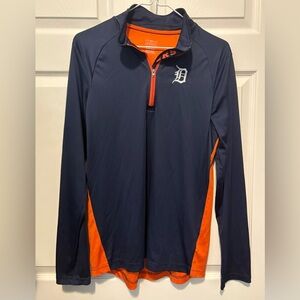 Genuine Merchandise Kids Long Sleeve Tee in Dark Blue and Bright Orange